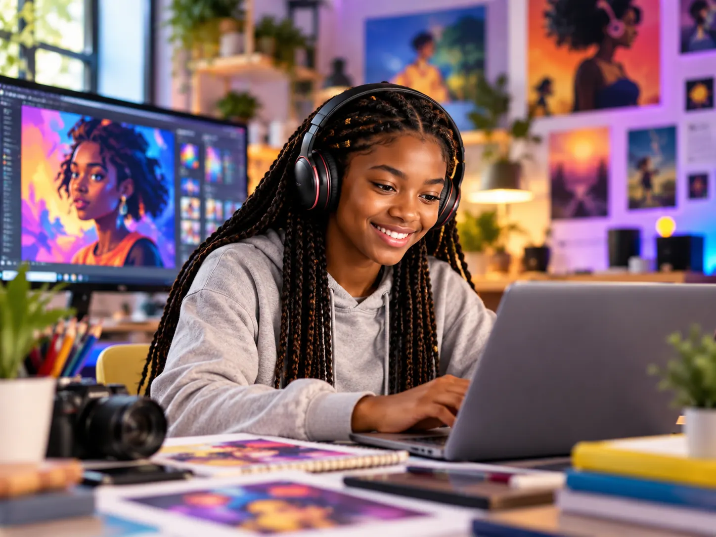 Teens participating in practical digital learning — week 4